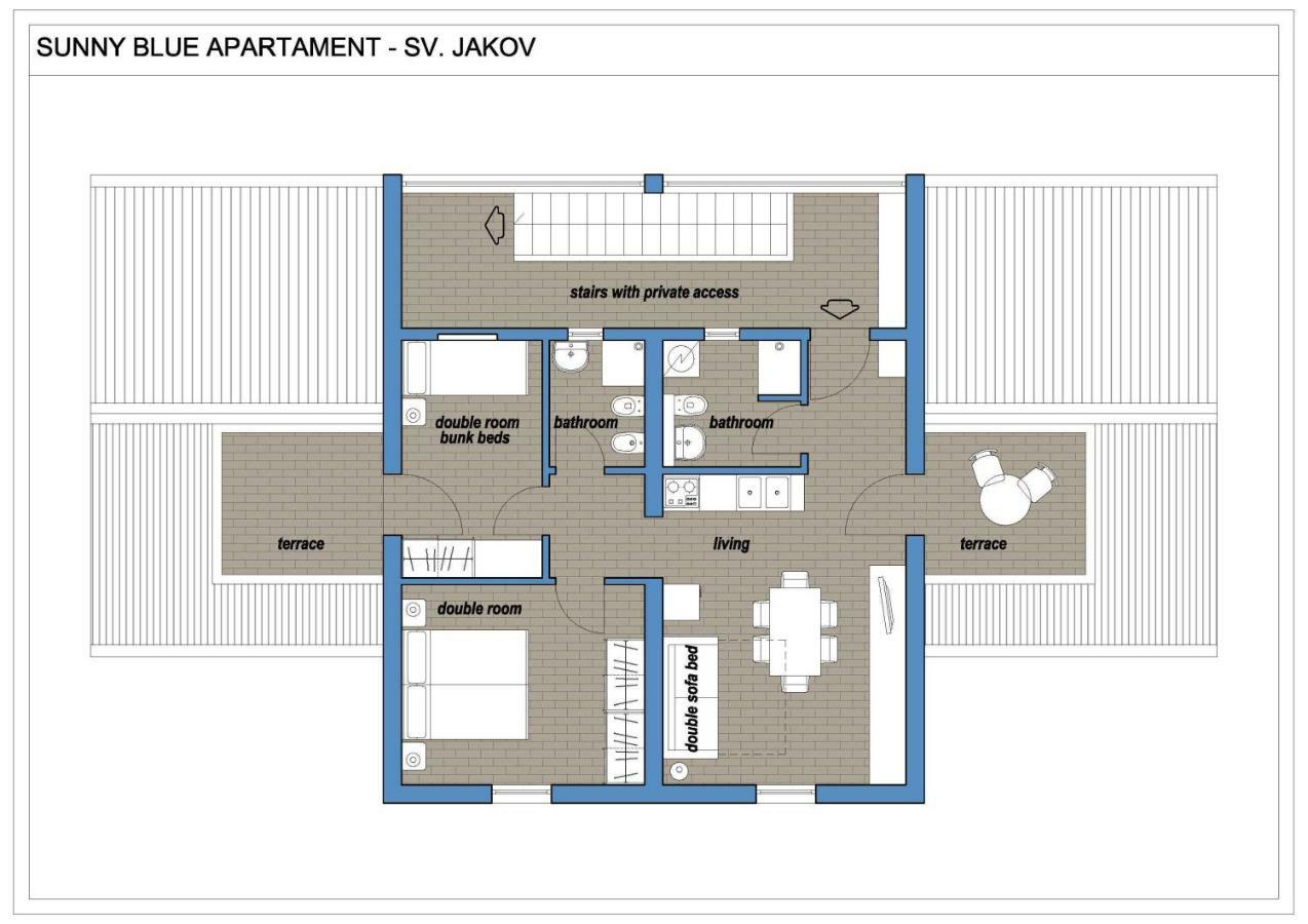 Sunny Blue Apartament ネレジネ エクステリア 写真